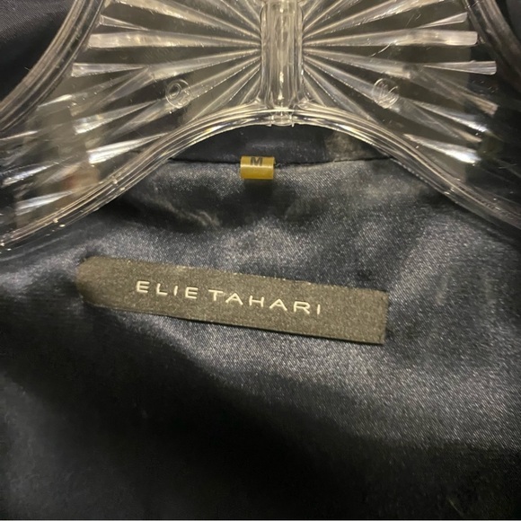 Elie Tahari | Cotton Blend Pantsuit In Navy Classic Set - Picture 7 of 12